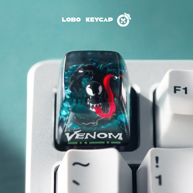 [In Stock] Venom Light-Through Handmade Resin Artisan Keycap
