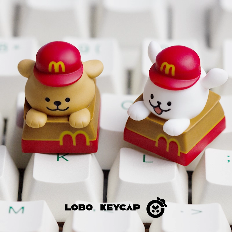 [In Stock] Maltese Puppy Life Translucent Resin Artisan Keycap