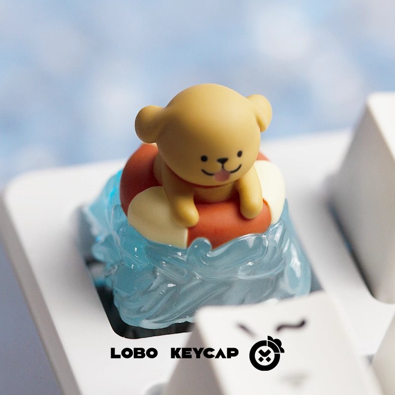 [In Stock] Maltese Puppy Life Translucent Resin Artisan Keycap