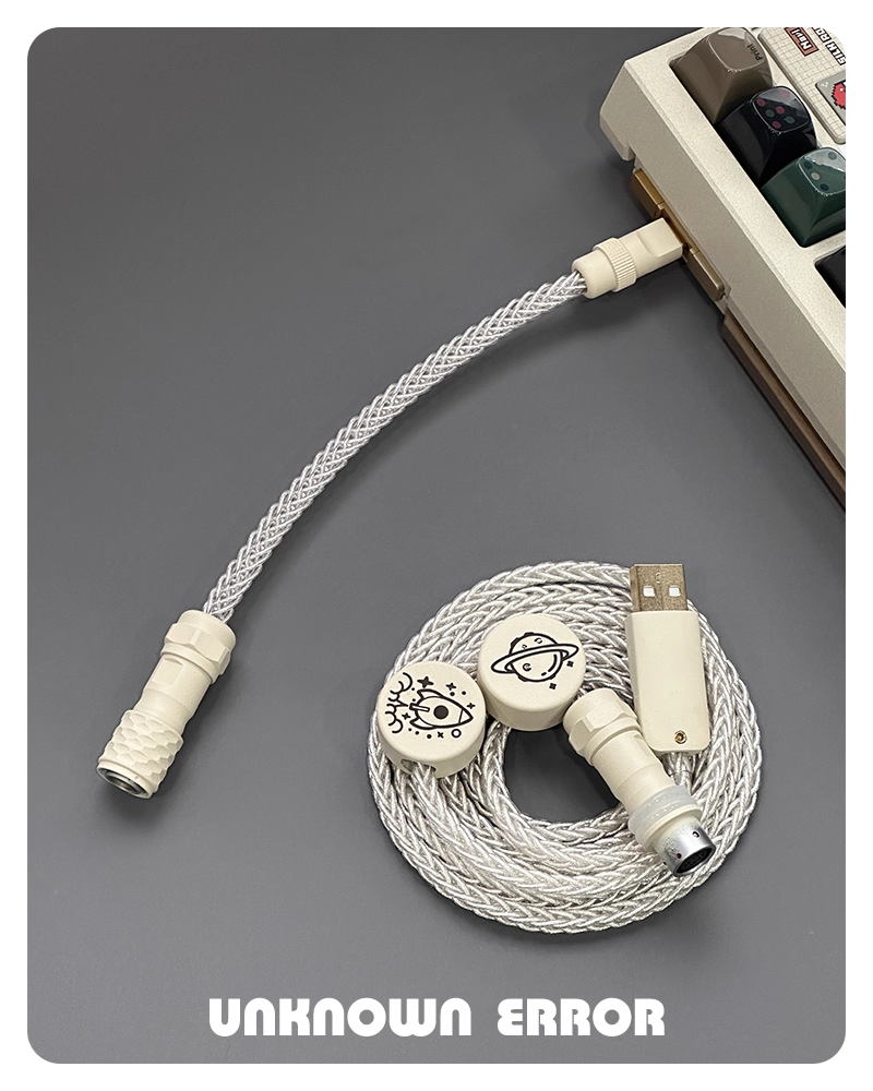 [In Stock] D06 Double Badge USB-C RGB Aviator Handmade Coiled Cable
