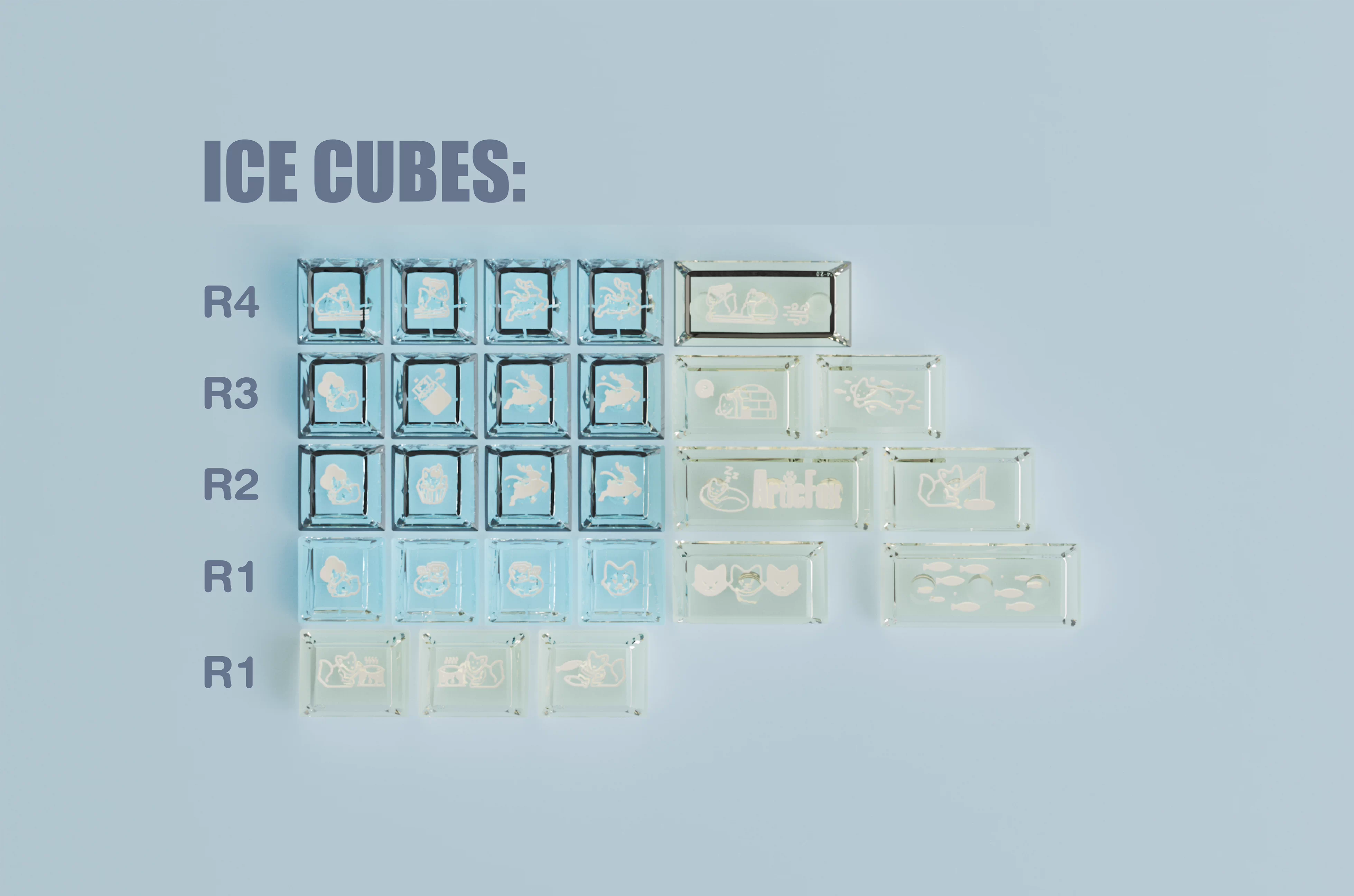 [In Stock] ARTIC FOX  PBT/PC/Cherry Profile Keycaps