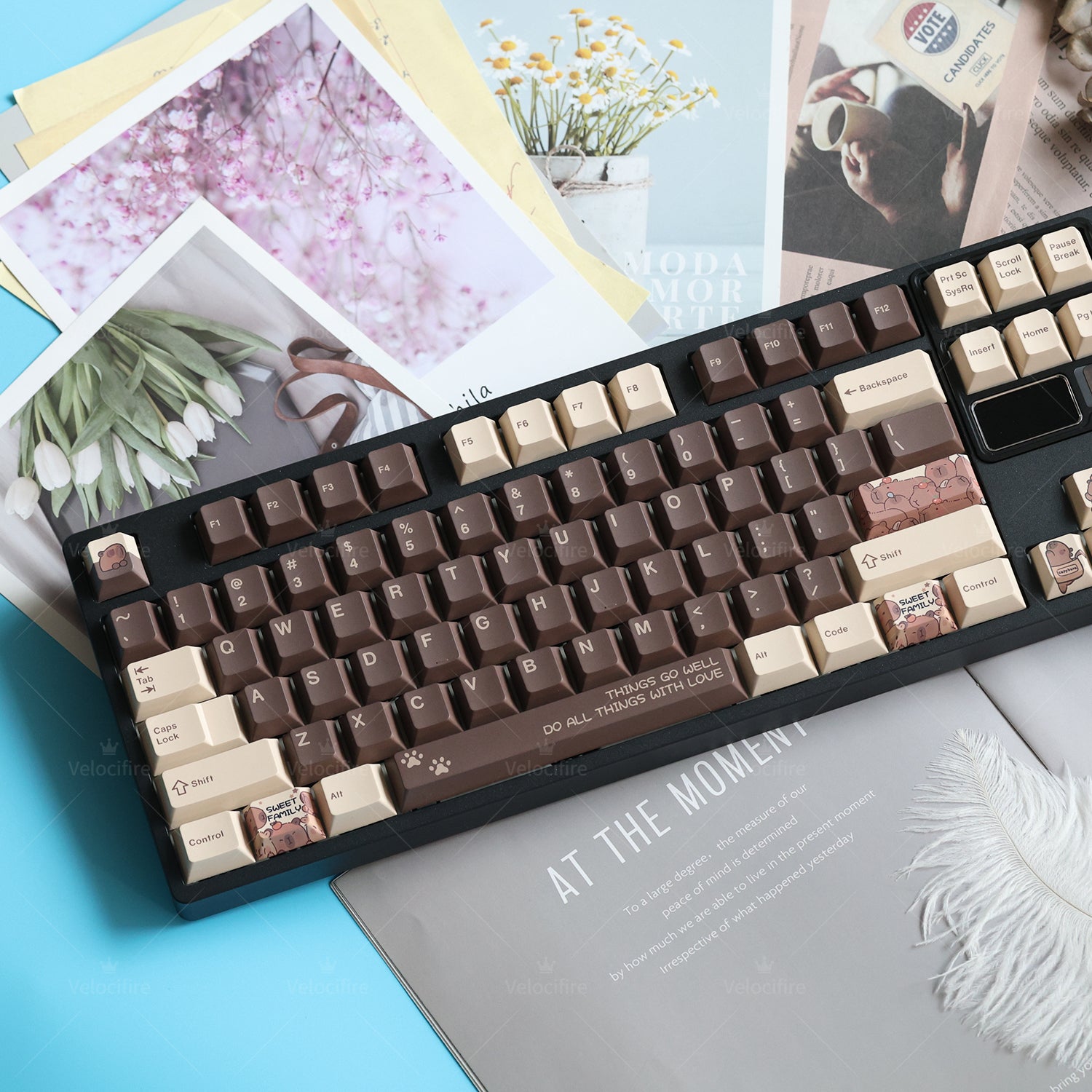 [In Stock] Capybara Cherry Profile Dye Sublimation PBT Keycaps