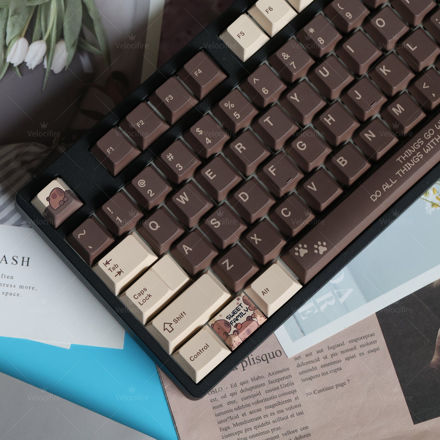 [In Stock] Capybara Cherry Profile Dye Sublimation PBT Keycaps