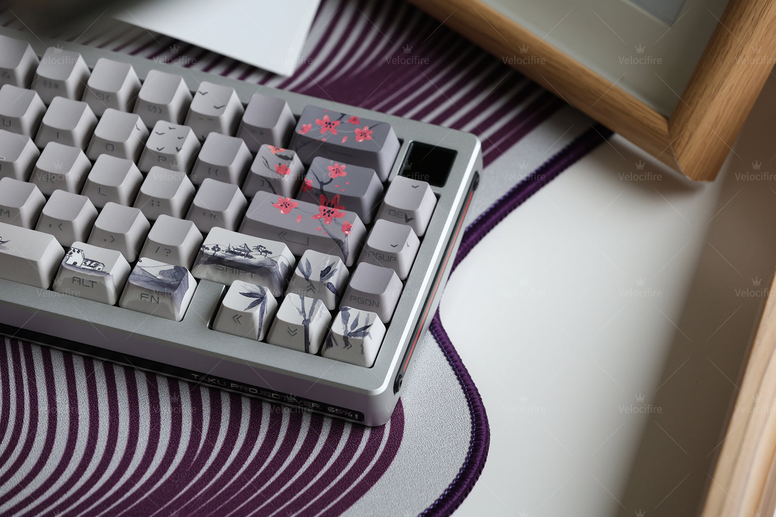 [In Stock] Peach Blossom OEM Profile Dye Sublimation PBT Shine Through Keycaps