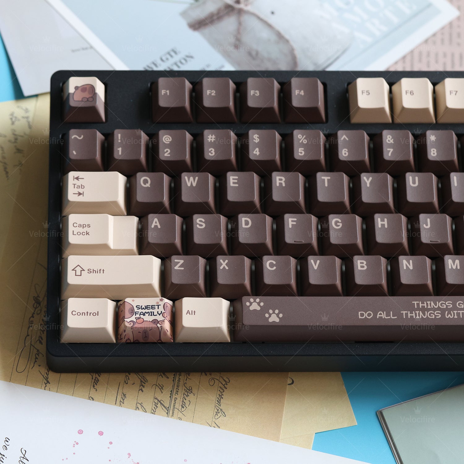 [In Stock] Capybara Cherry Profile Dye Sublimation PBT Keycaps