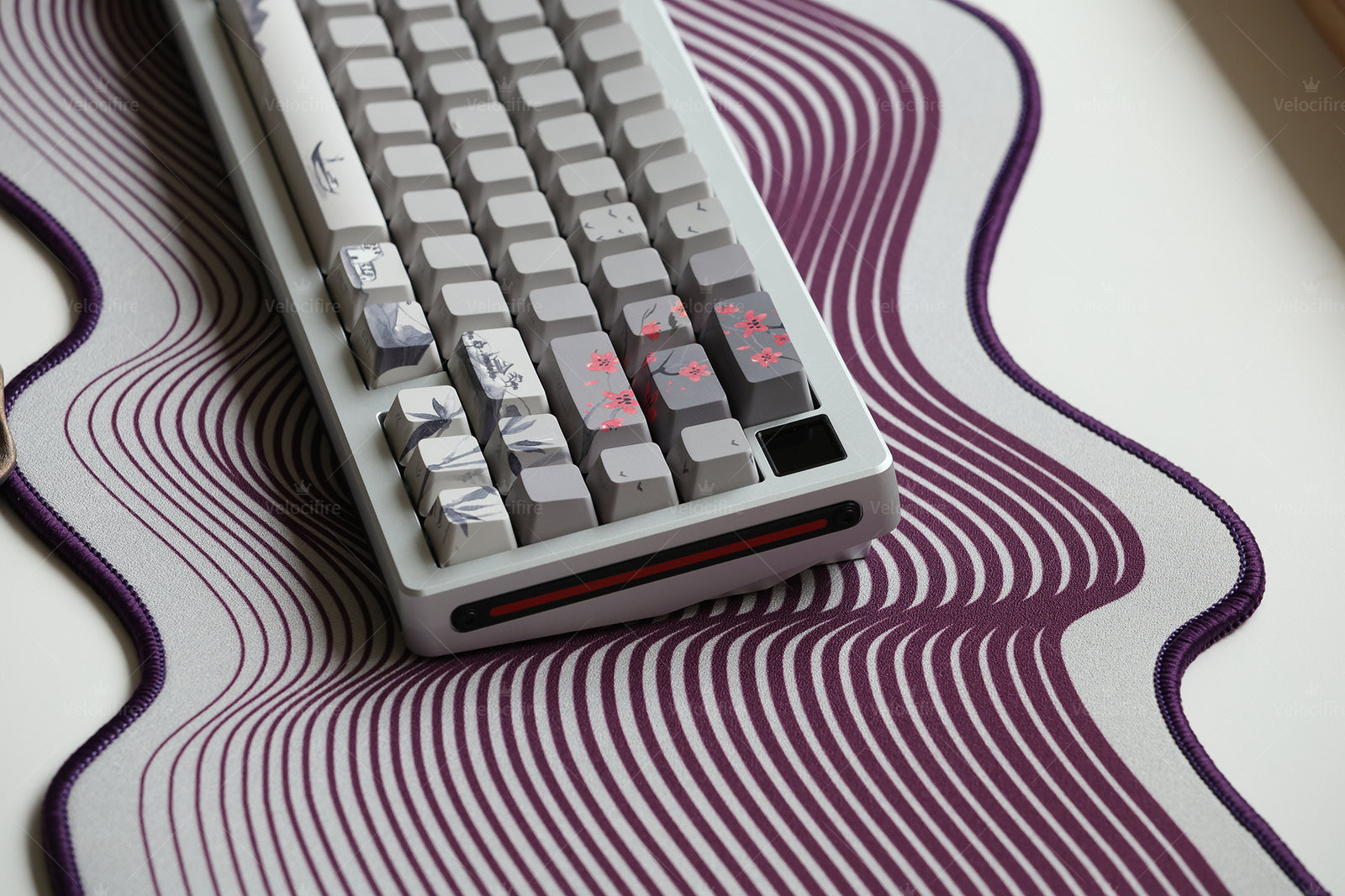 [In Stock] Peach Blossom OEM Profile Dye Sublimation PBT Shine Through Keycaps