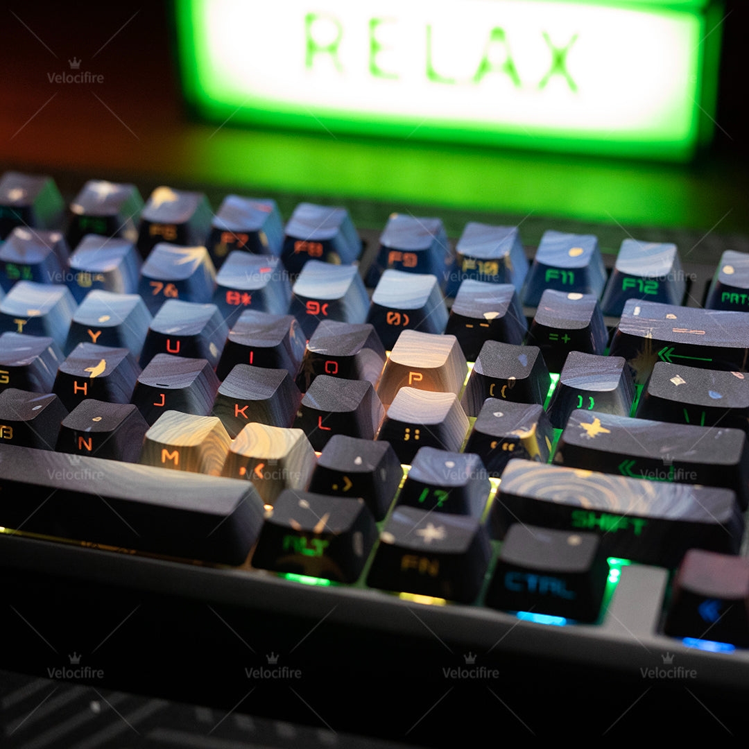 [In Stock] Van Gogh The Starry Night  OEM Profile Dye Sublimation PBT Keycaps