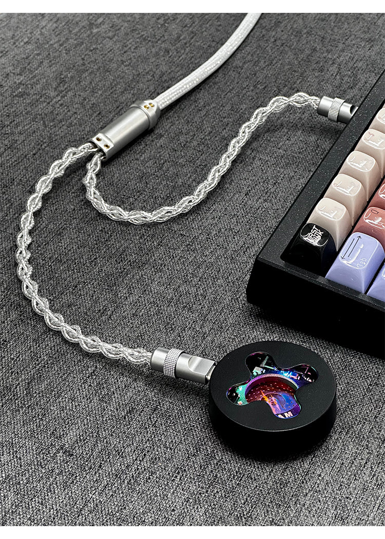 [In Stock] D27 One-to-two dual 8K gaming cable integrated aviation plug cable magnetic switch keyboard cable