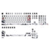 [In Stock] Peach Blossom OEM Profile Dye Sublimation PBT Shine Through Keycaps