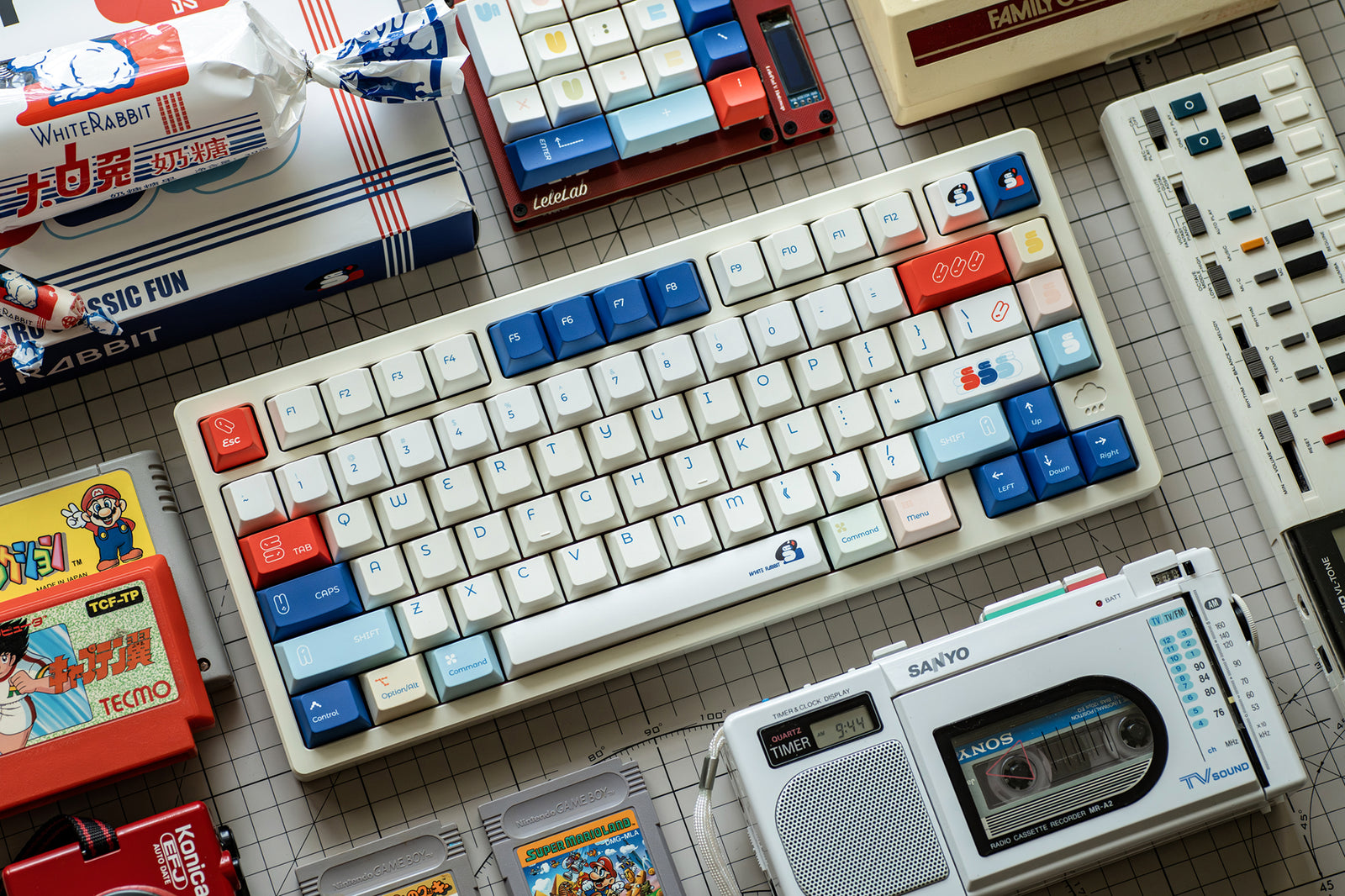 [In Stock] White Rabbit Dye Sublimation PBT Cherry Profile Keycaps