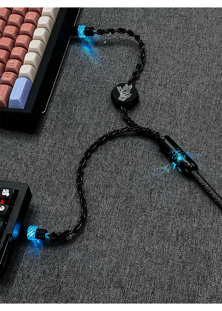 [In Stock]  D35 UNKNOWNERROR 2-IN-1 USB C Dual  8K Independent Magnetic Control Luminous Gaming Cable