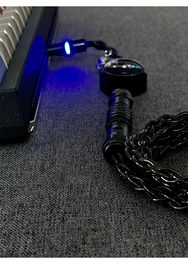 [In Stock] Astronaut Single Crystal Copper Four-Strand Aviation Plug Cable C-Port with Light Data Transmission Cable