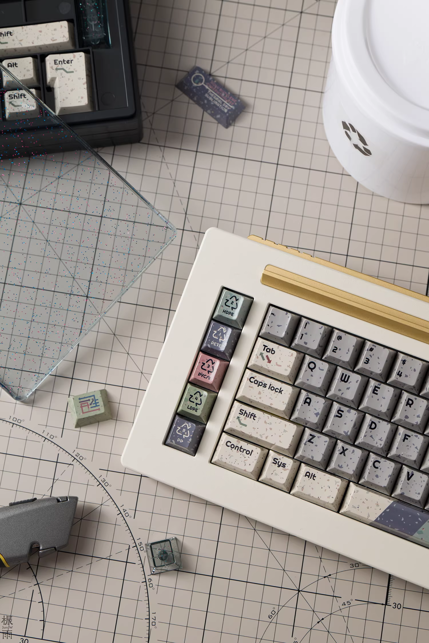 [In Stock] JKDK Regenerate Keycaps Set ,Cherry Profile ,PBT  ,Complete Set, 5-Side Dye Sublimation