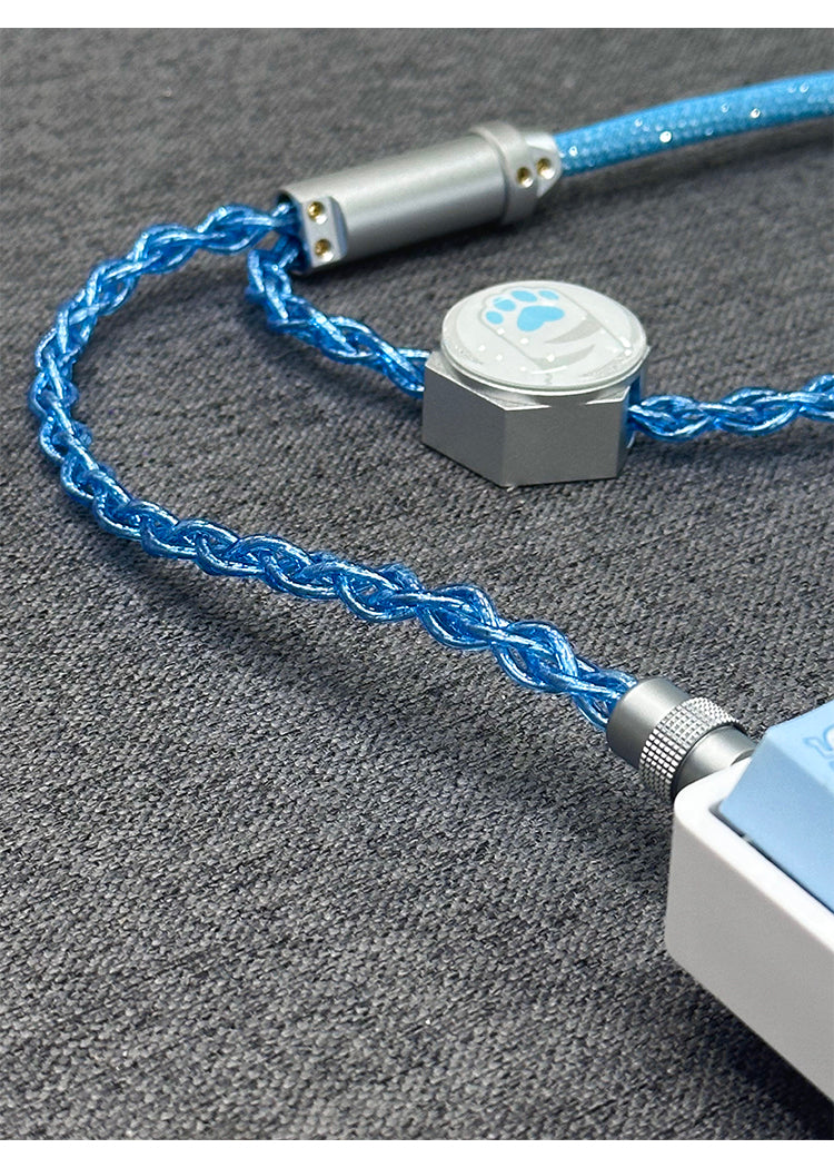 [In Stock] D27 One-to-two dual 8K gaming cable integrated aviation plug cable magnetic switch keyboard cable