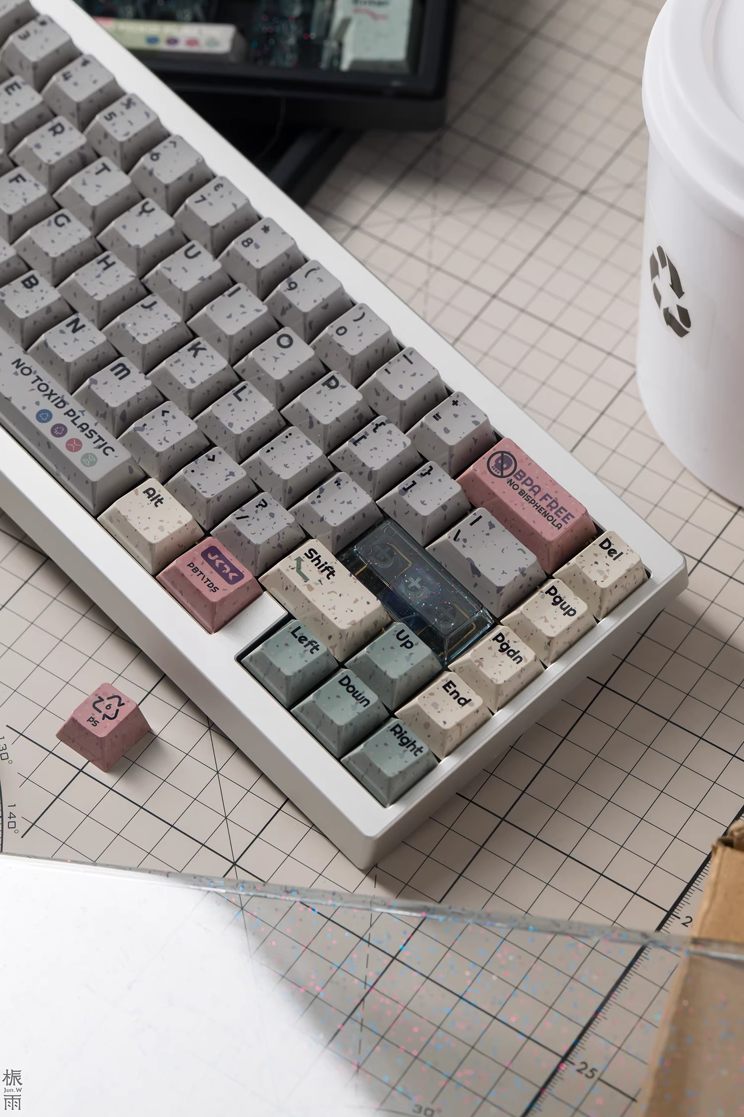 [In Stock] JKDK Regenerate Keycaps Set ,Cherry Profile ,PBT  ,Complete Set, 5-Side Dye Sublimation