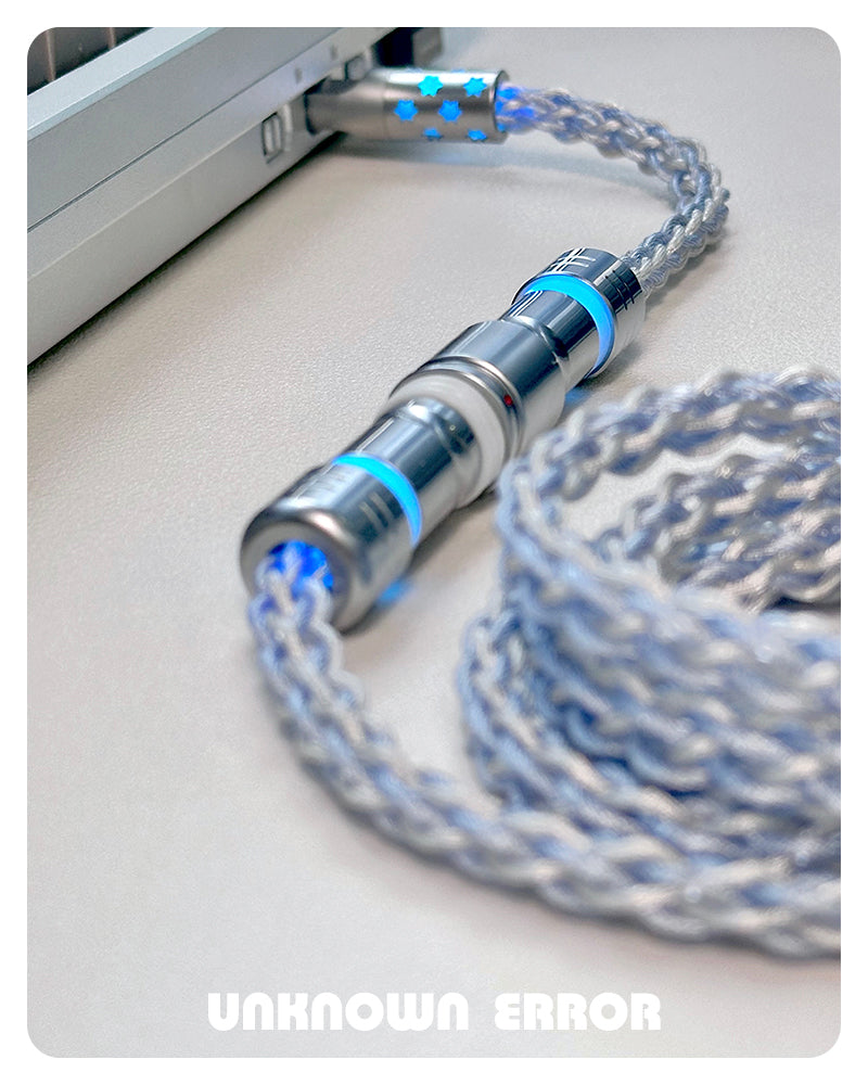 [In Stock] Blue Bird USB-C RGB Aviator Handmade Coiled Cable