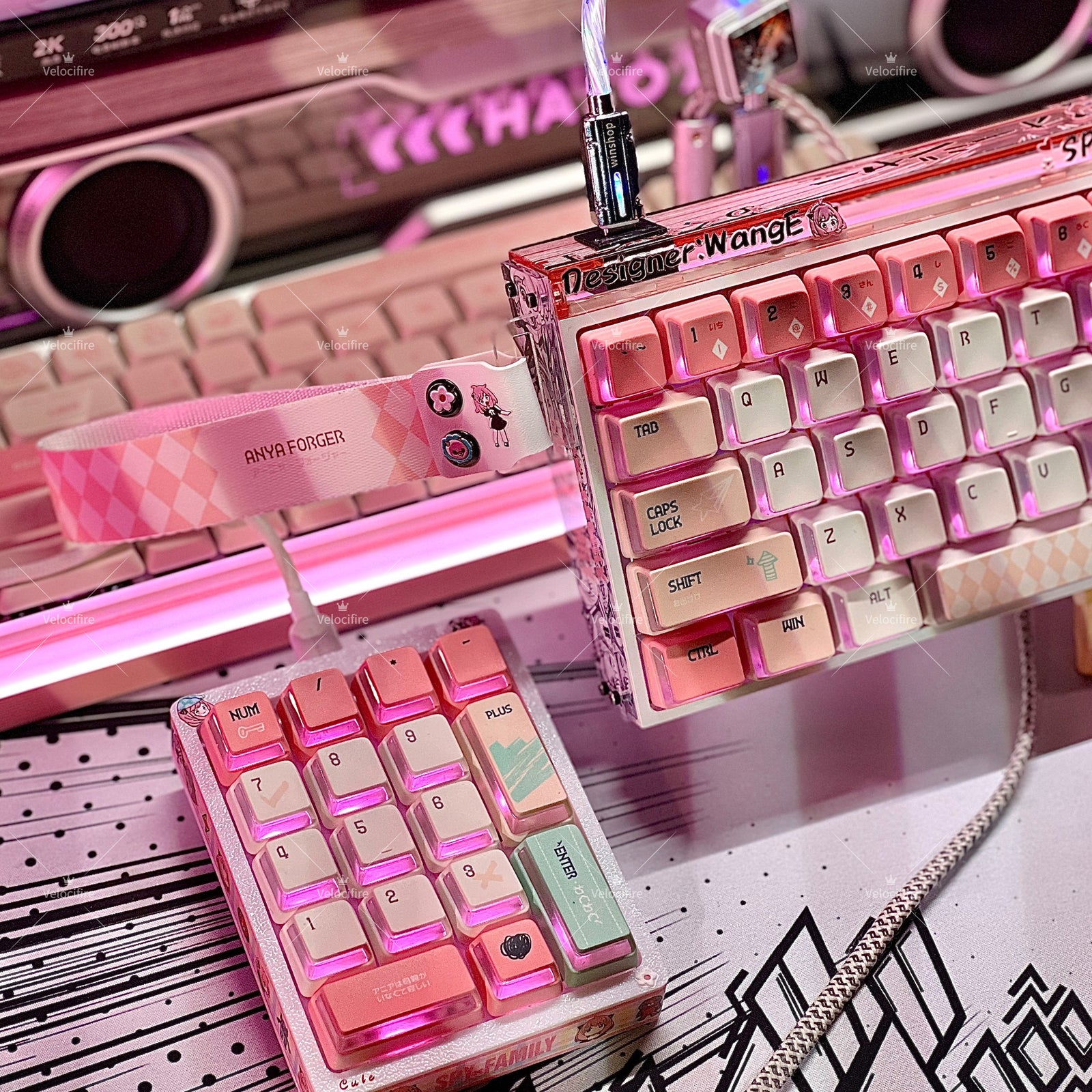 [In Stock] Anya Forger  SPY x FAMILY Cartoon Dye Sublimation PBT Cherry Profile  Keycaps
