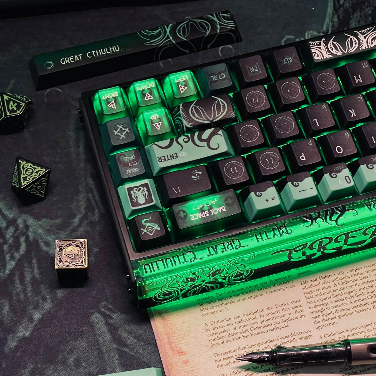 [In Stock] Cthulhu Dye Sublimation PBT/PC Cherry Profile  Keycap