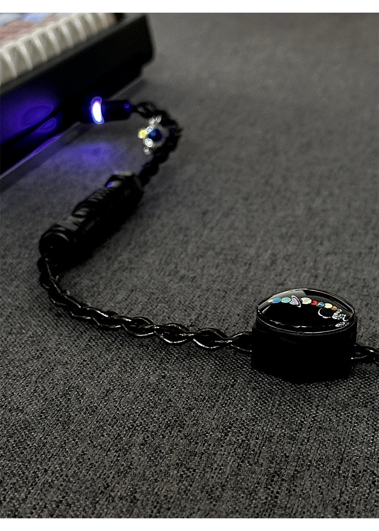 [In Stock] Astronaut Single Crystal Copper Four-Strand Aviation Plug Cable C-Port with Light Data Transmission Cable