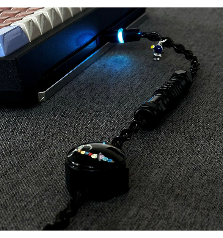 [In Stock] Astronaut Single Crystal Copper Four-Strand Aviation Plug Cable C-Port with Light Data Transmission Cable