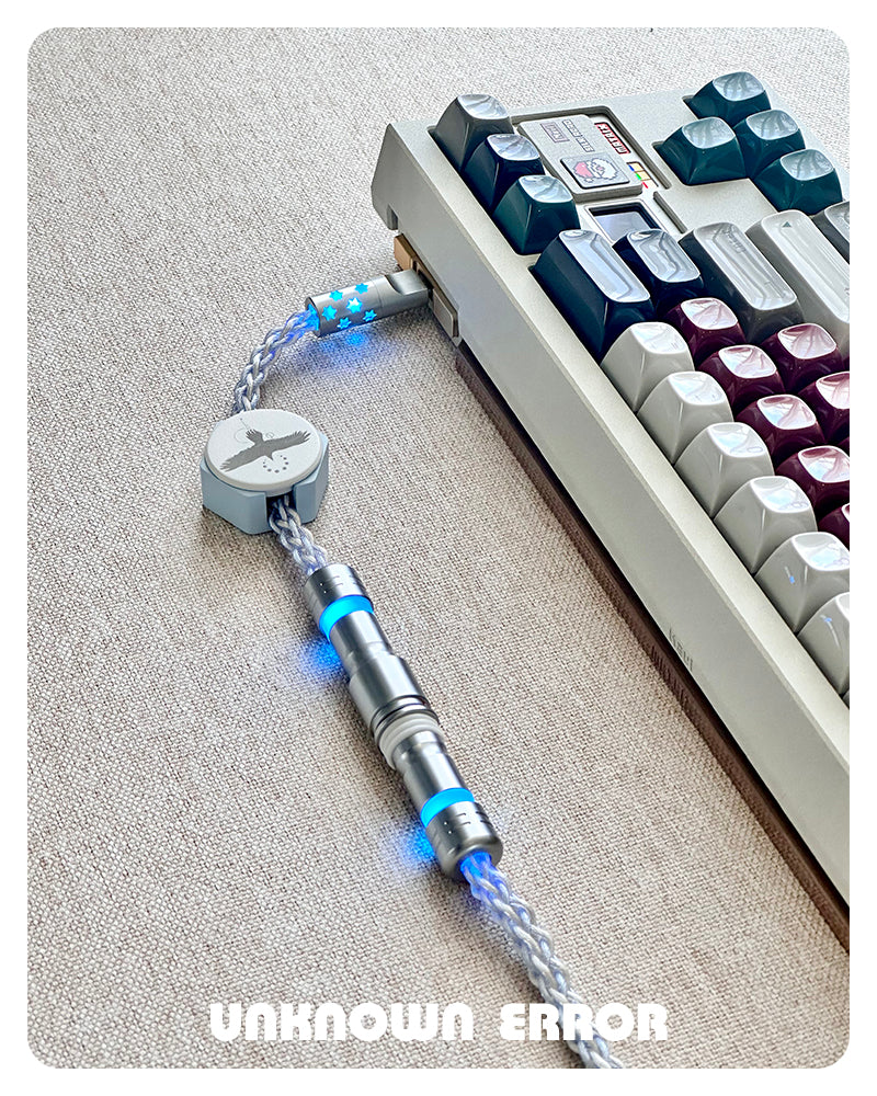 [In Stock] Blue Bird USB-C RGB Aviator Handmade Coiled Cable
