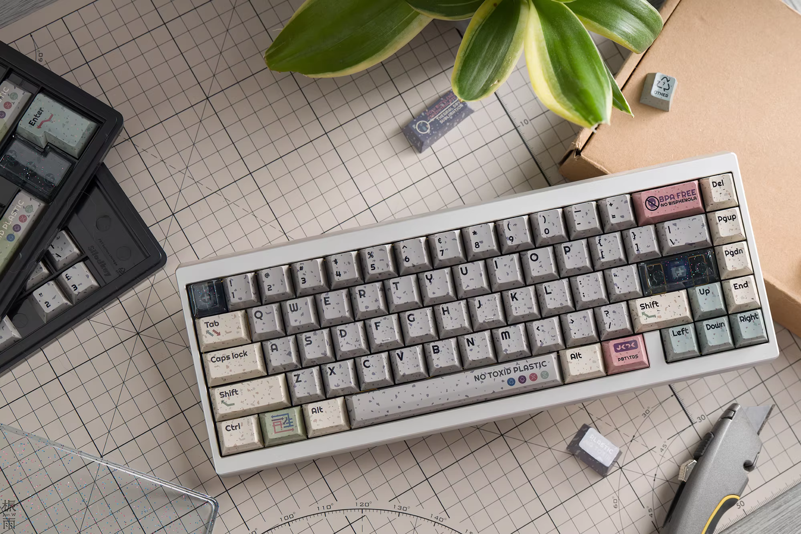 [In Stock] JKDK Regenerate Keycaps Set ,Cherry Profile ,PBT  ,Complete Set, 5-Side Dye Sublimation