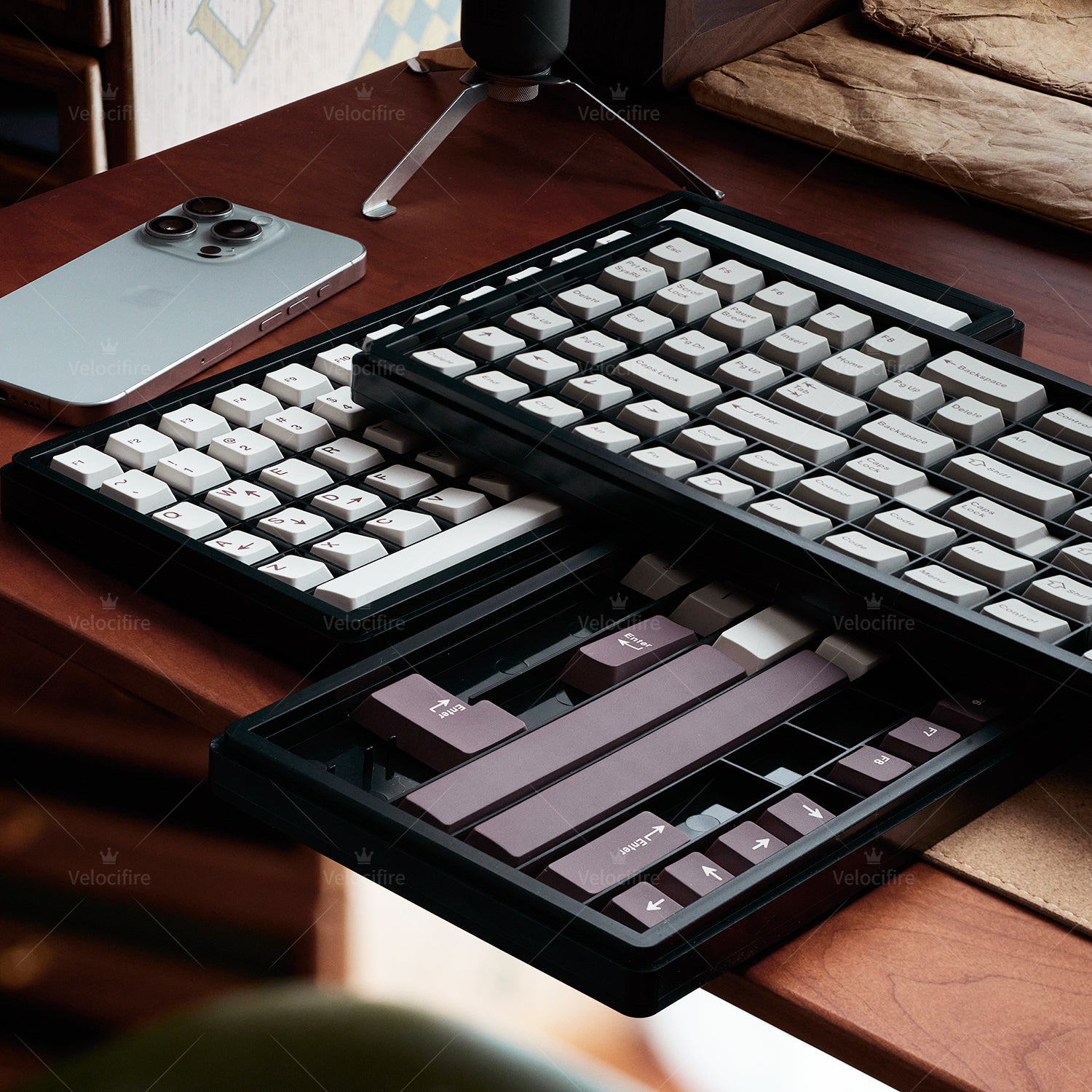 [In Stock] Retro Chocolate Cherry Profile Dye Sublimation PBT Keycaps