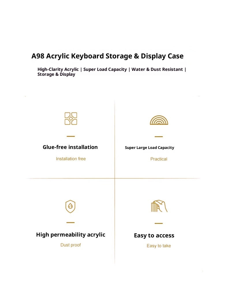 [In Stock] A98 High-Transparency Keyboard Storage & Display Case