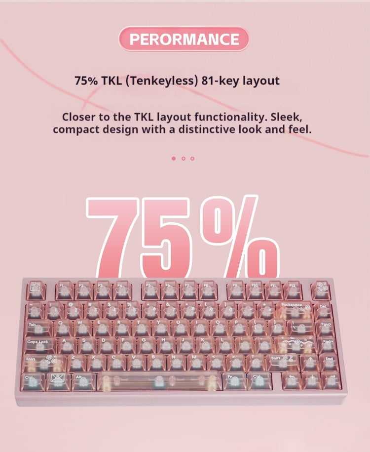 [In Stock] RO75 pro 75% Pre-Built Aluminum Mechanical Keyboard