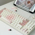 [In Stock] White Peach Mojito Cherry Profile Dye Sublimation PBT Keycaps