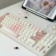 [In Stock] White Peach Mojito Cherry Profile Dye Sublimation PBT Keycaps