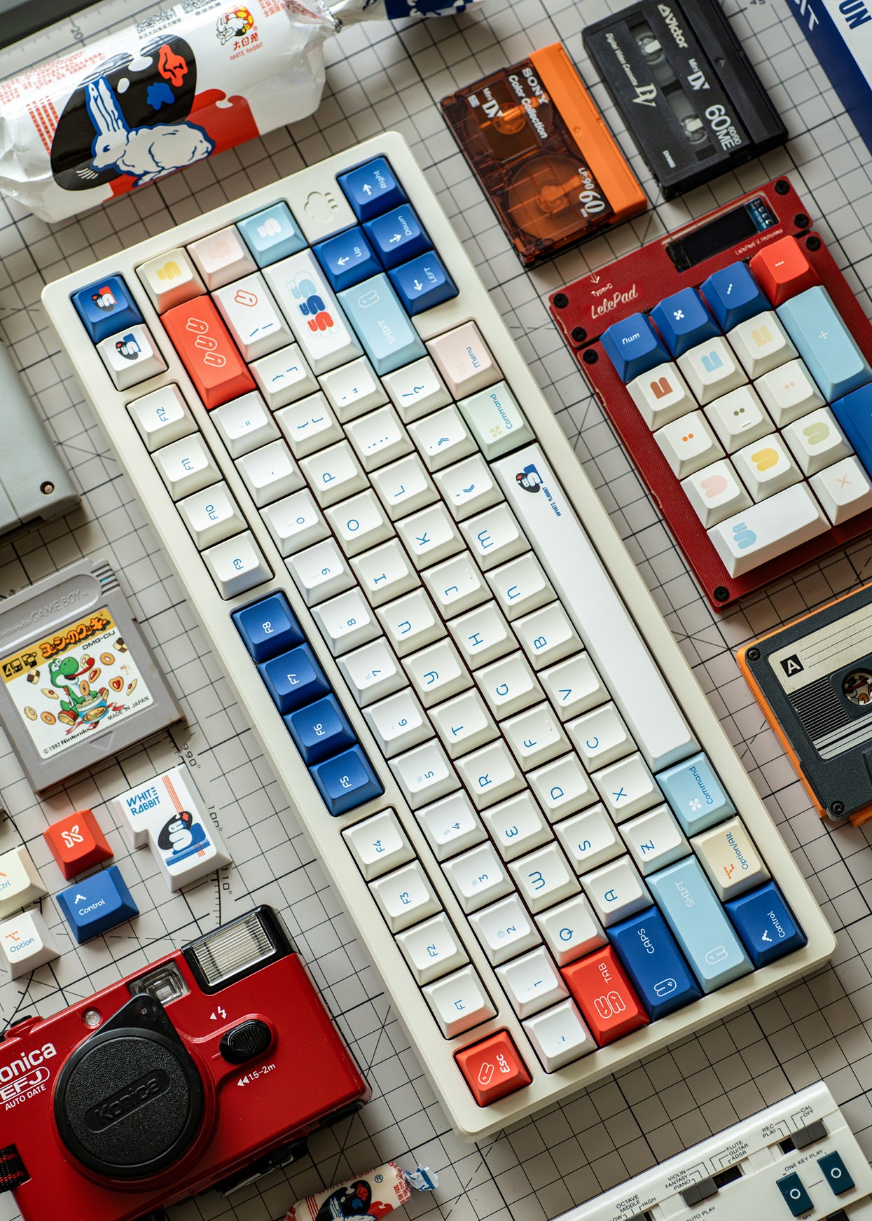 [In Stock] White Rabbit Dye Sublimation PBT Cherry Profile Keycaps