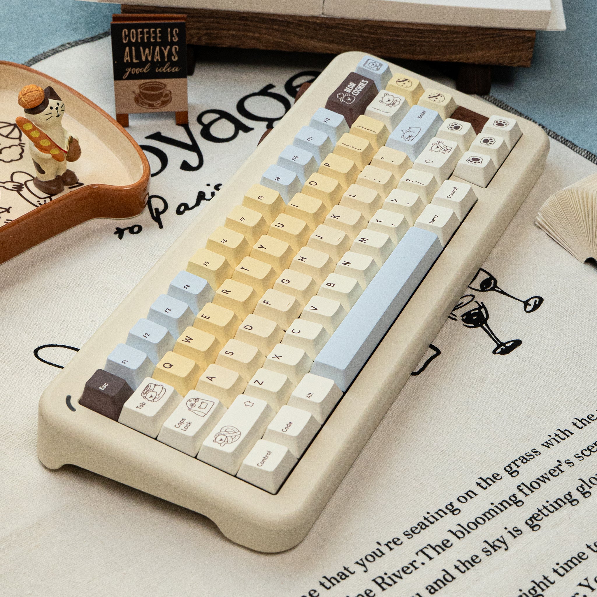 [In Stock] Bear Cookies Cherry Profile Dye Sublimation PBT Keycaps