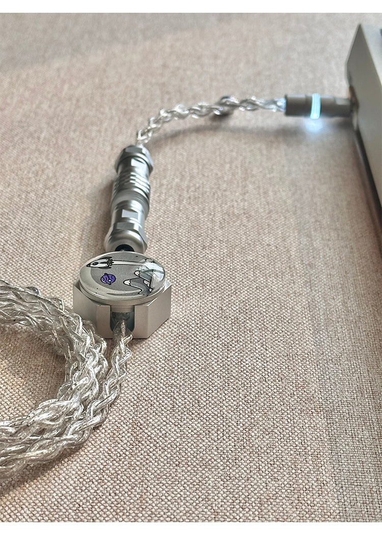 [In Stock] Astronaut Single Crystal Copper Four-Strand Aviation Plug Cable C-Port with Light Data Transmission Cable