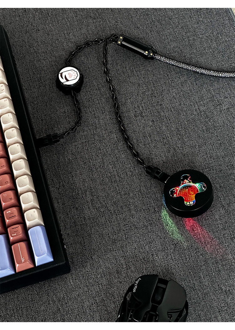 [In Stock] D27 One-to-two dual 8K gaming cable integrated aviation plug cable magnetic switch keyboard cable