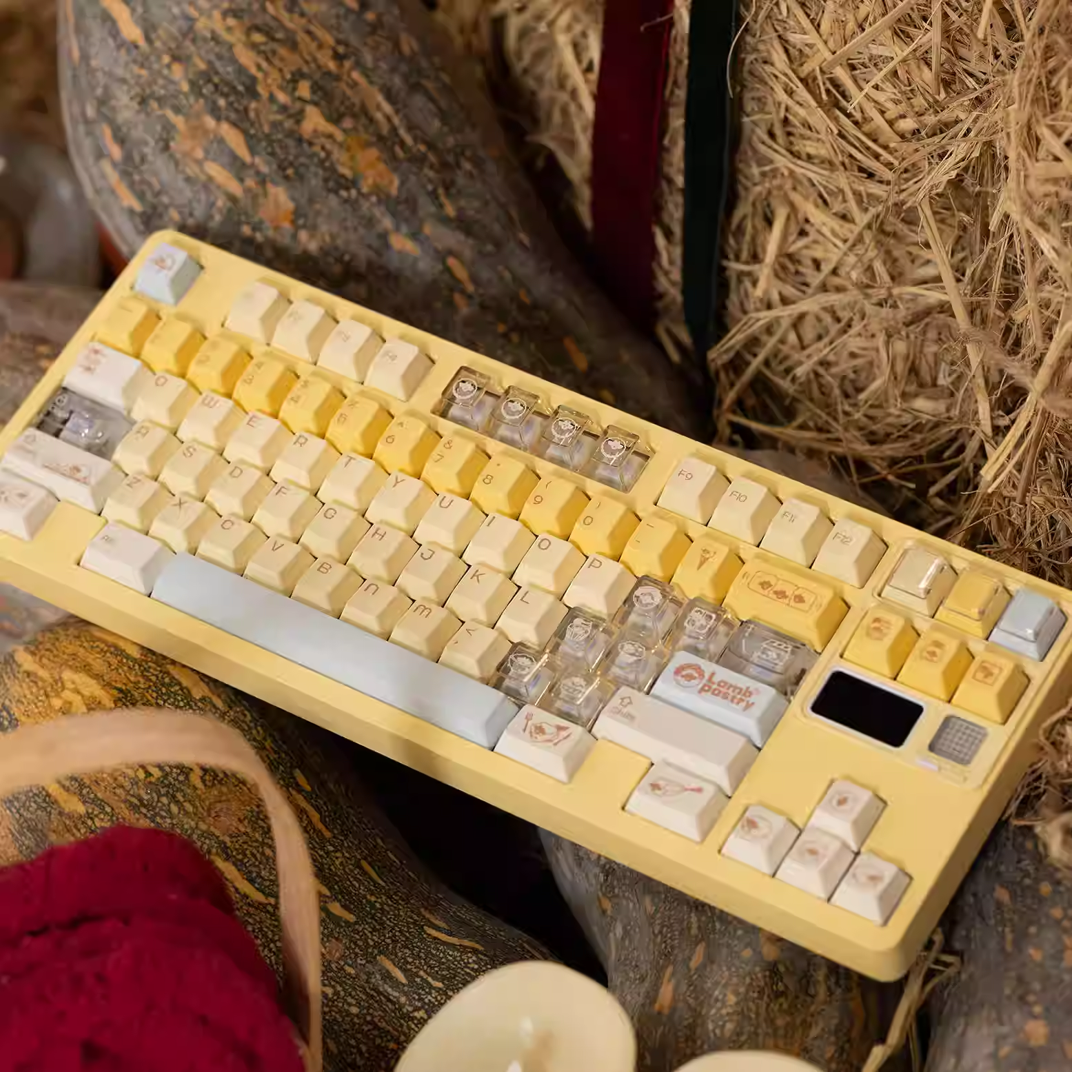 [In Stock] Lamb Pastry Cherry Profile Dye Sublimation PBT + Transparent PC Keycaps