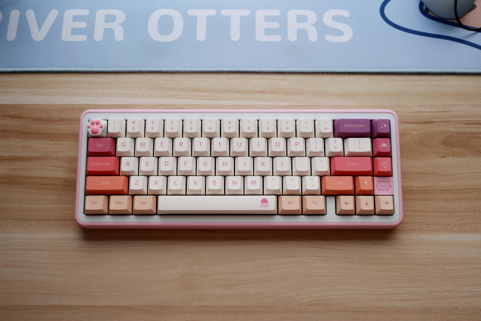 [In Stock] Carmine Cloud PBT Keycap Set