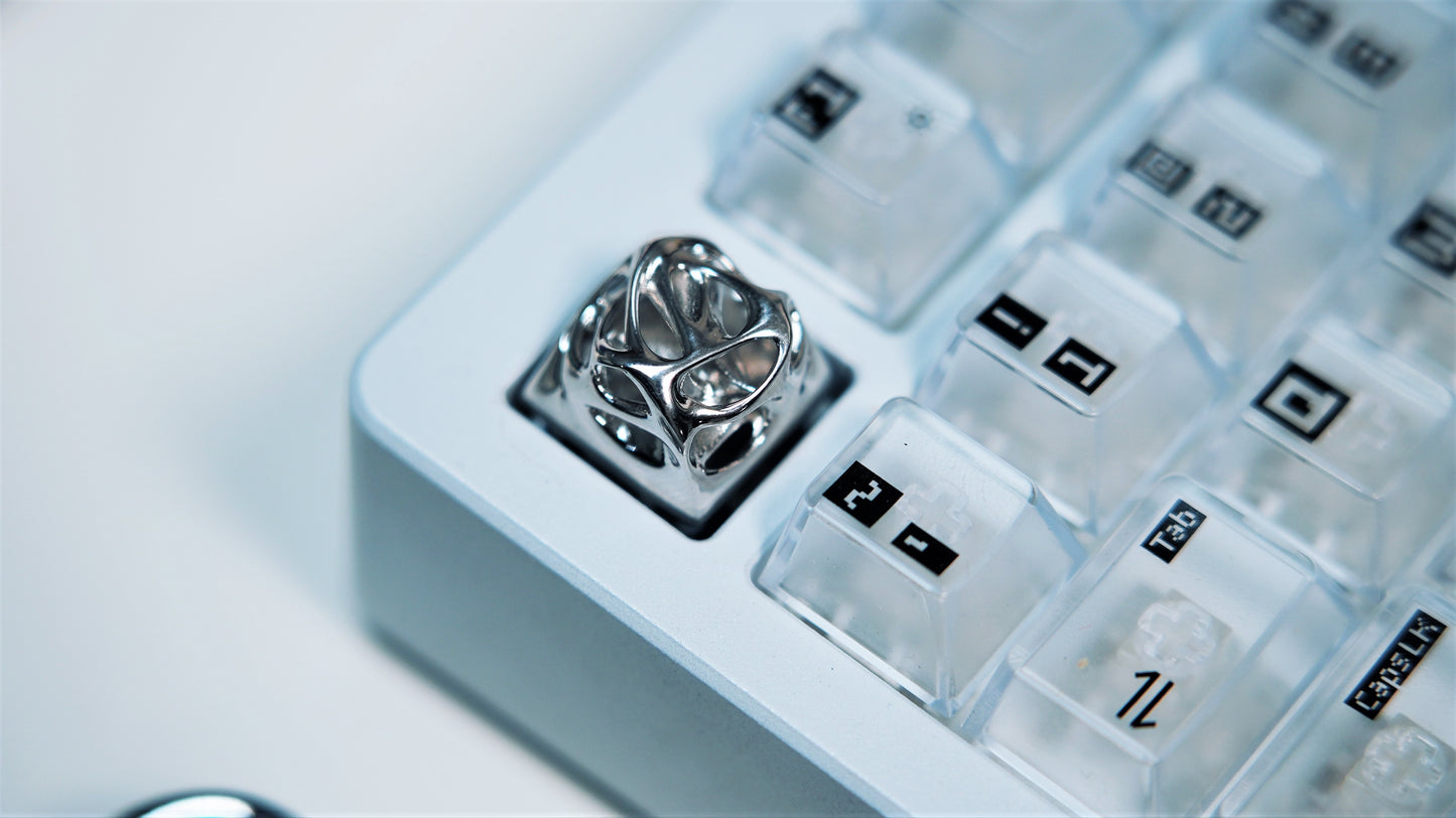 SILVER GRIND ARTISAN KEYCAP (FREE SHIPPING TO SOME COUNTRIES)