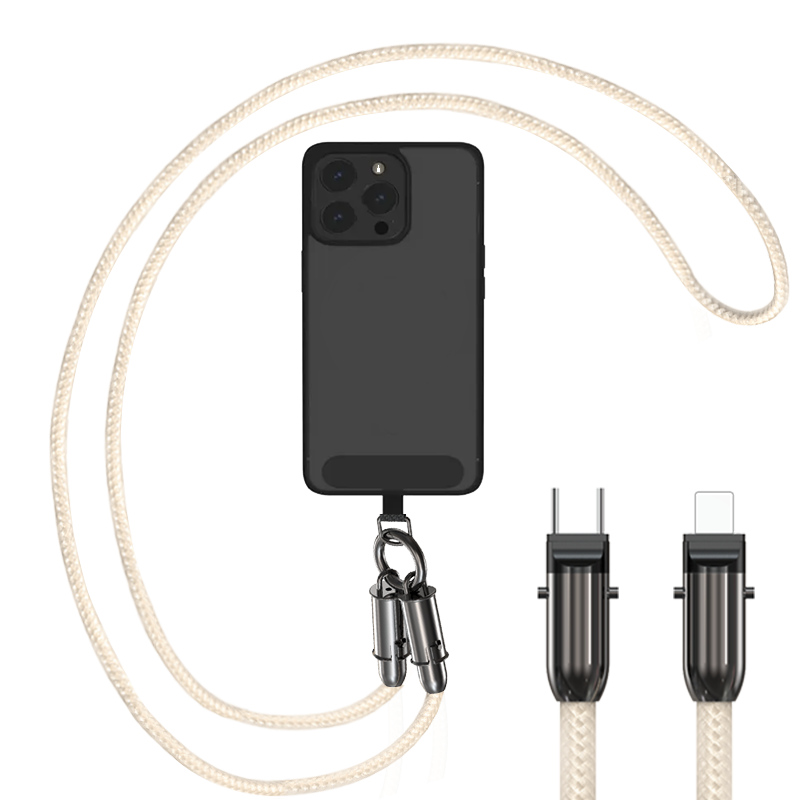 [In Stock] Cell Phone Lanyard Data Portable Charging Cable 2 in 1