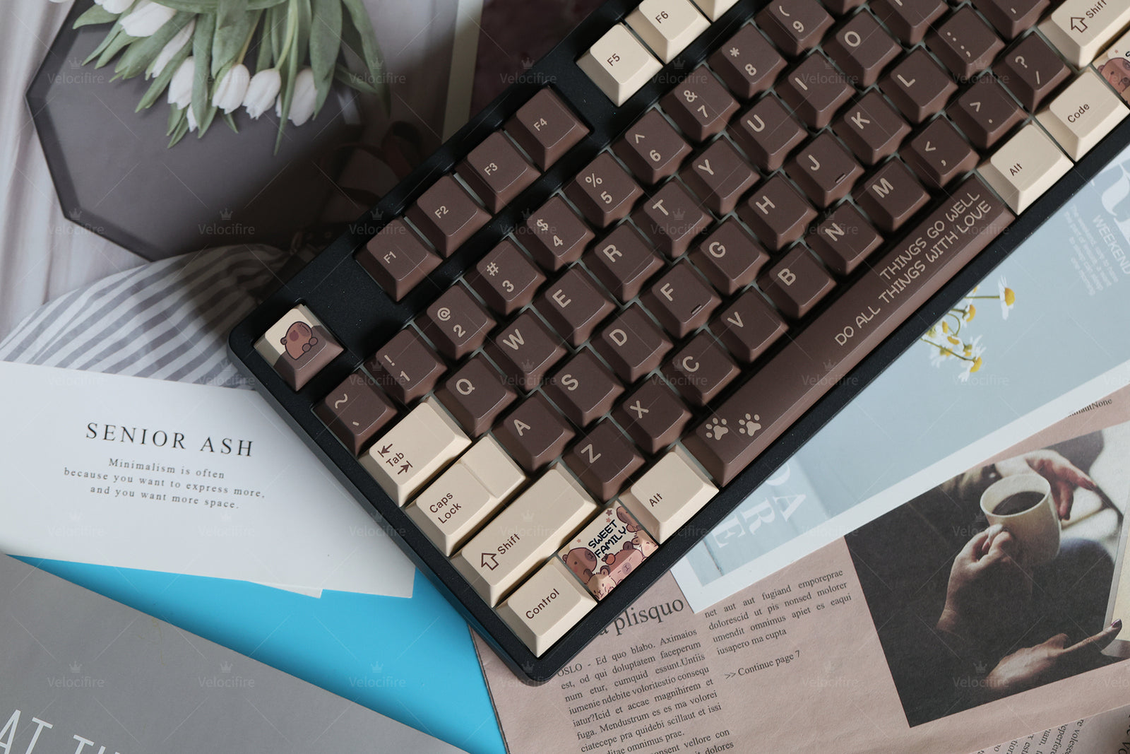 [In Stock] Capybara Cherry Profile Dye Sublimation PBT Keycaps
