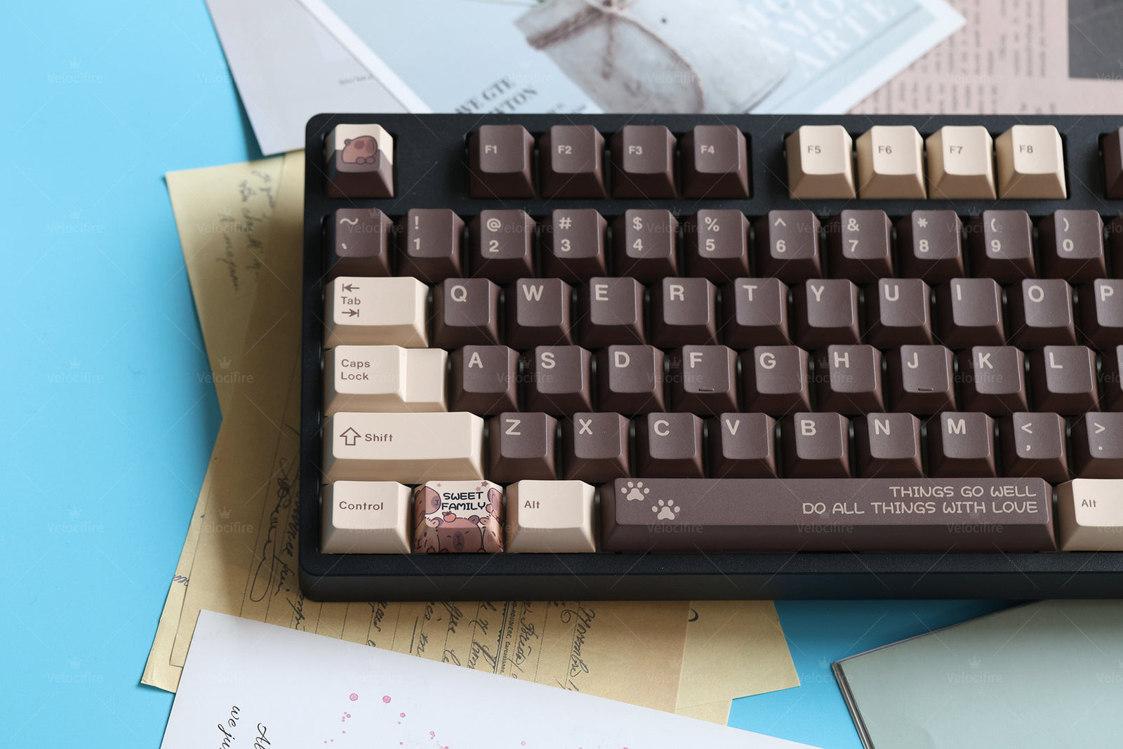 [In Stock] Capybara Cherry Profile Dye Sublimation PBT Keycaps