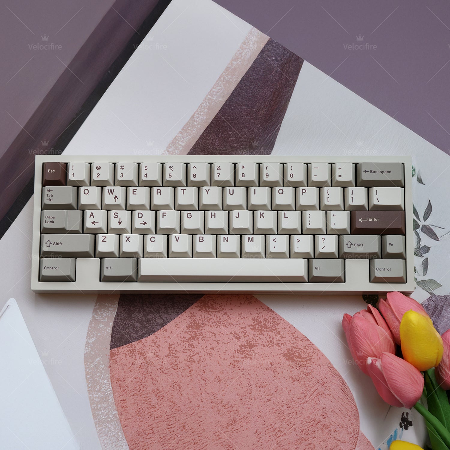 [In Stock] Retro Chocolate Cherry Profile Dye Sublimation PBT Keycaps