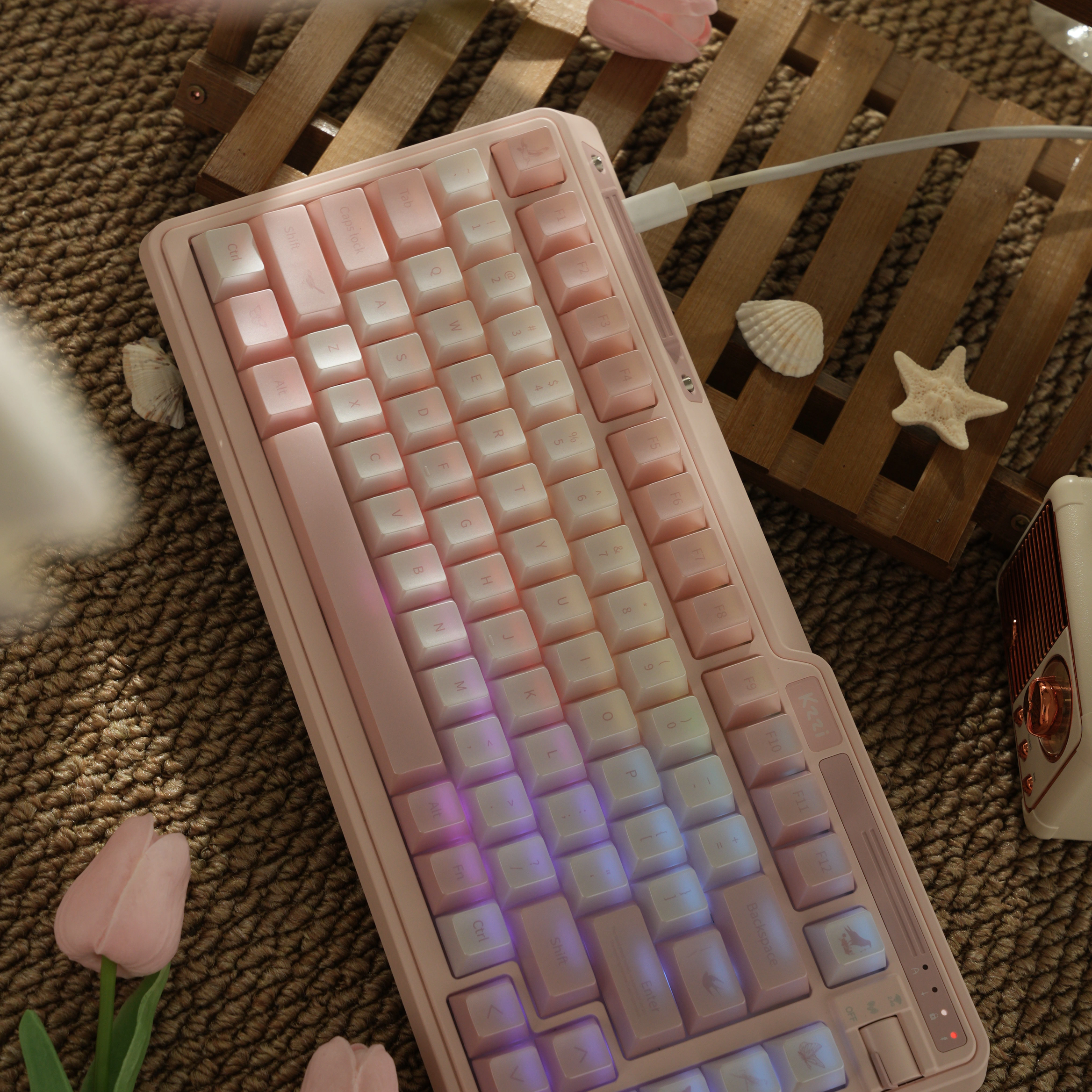 [In Stock] Hane Collection Pearlescent Translucent Dye Sublimation PC Cherry Profile Keycaps