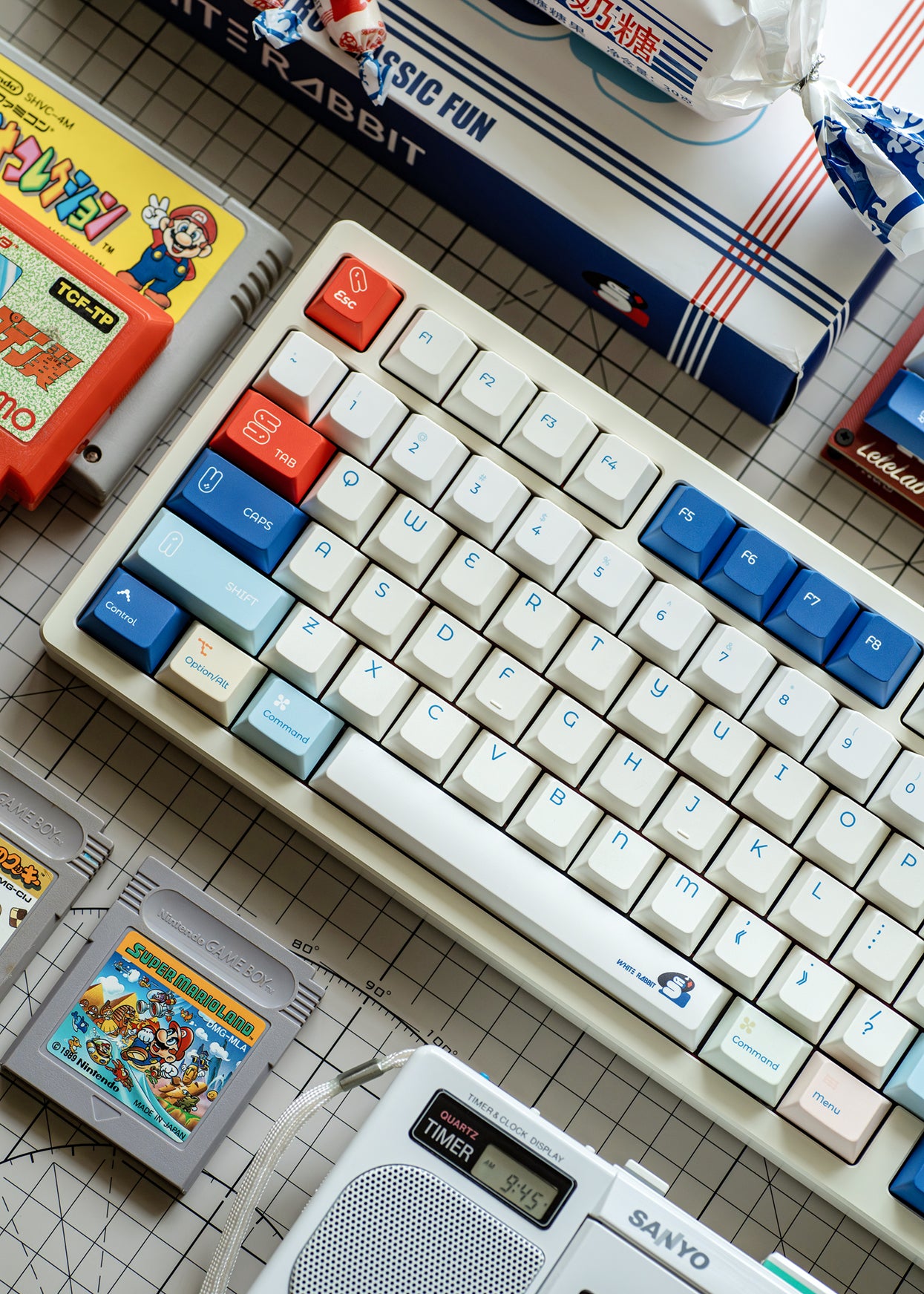 [In Stock] White Rabbit Dye Sublimation PBT Cherry Profile Keycaps