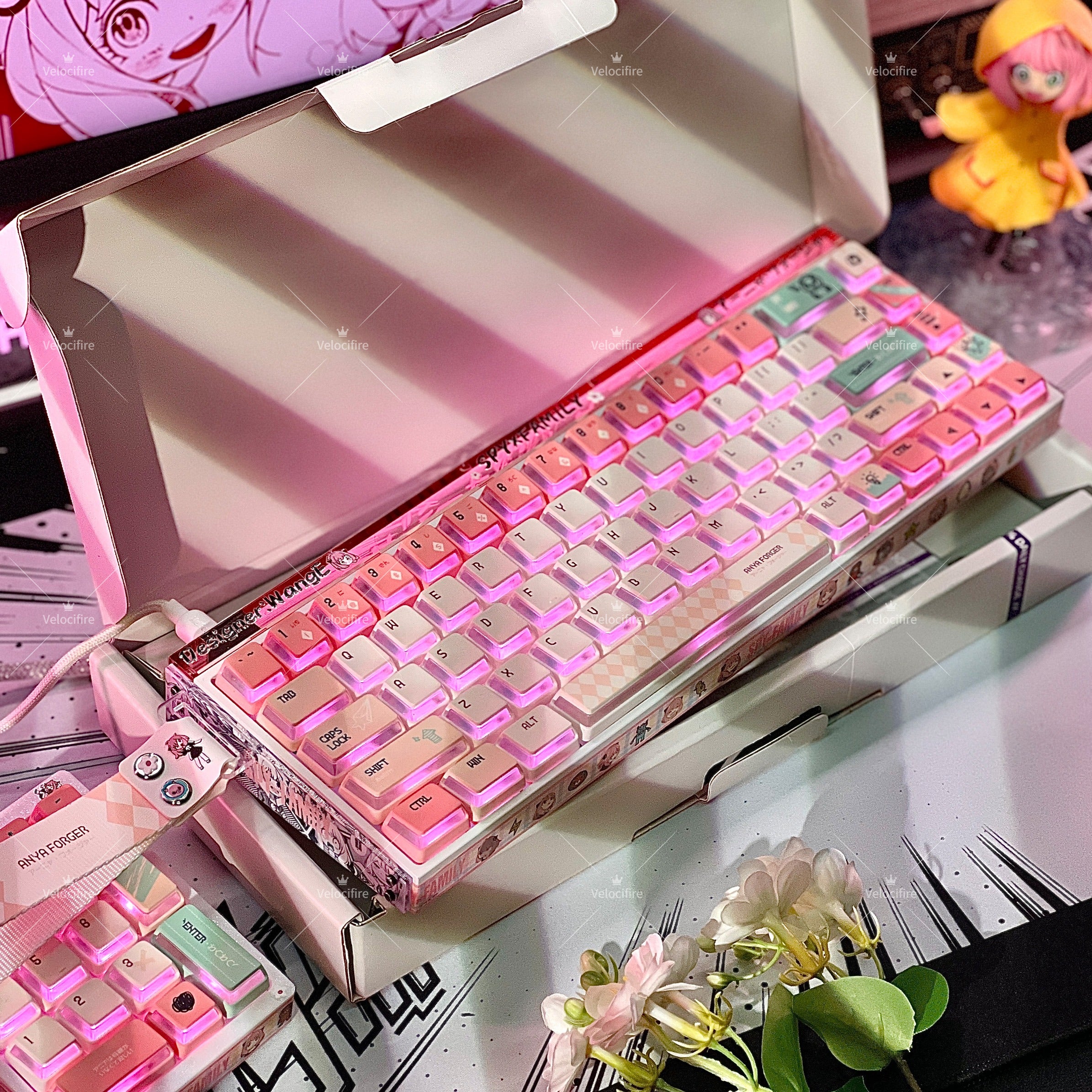 [In Stock] Anya Forger  SPY x FAMILY Cartoon Dye Sublimation PBT Cherry Profile  Keycaps