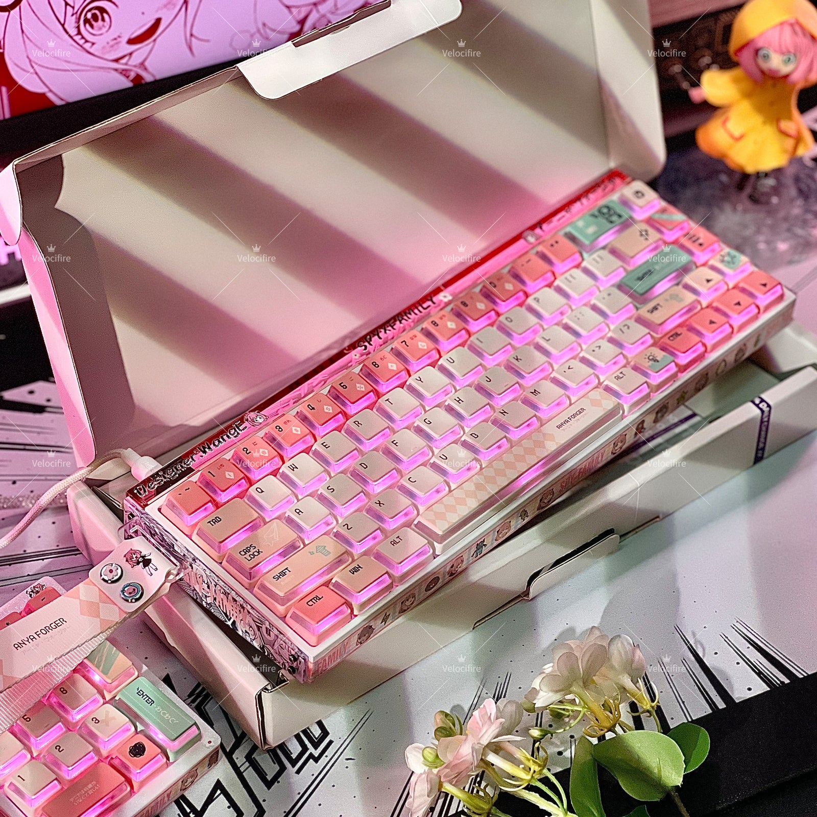 [In Stock] Anya Forger  SPY x FAMILY Cartoon Dye Sublimation PBT Cherry Profile  Keycaps