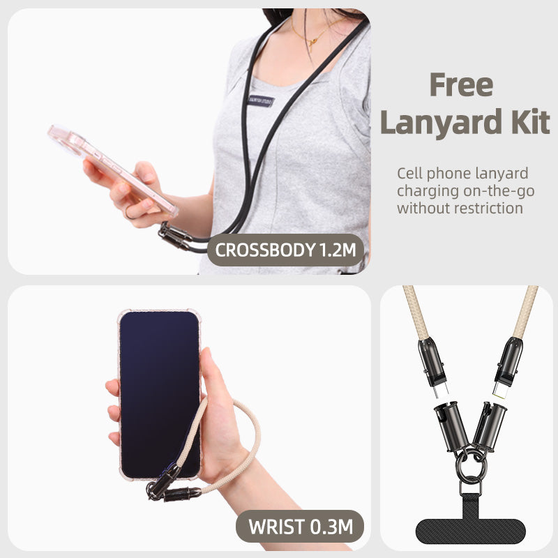 [In Stock] Cell Phone Lanyard Data Portable Charging Cable 2 in 1