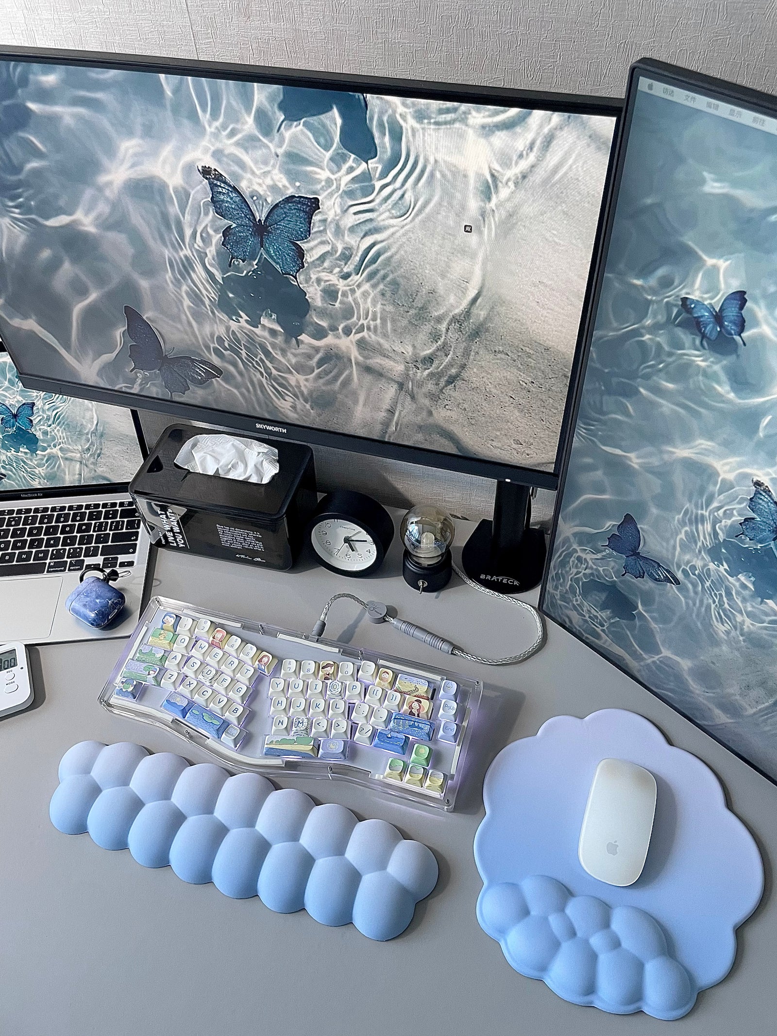 [In Stock] Cloud PU Leather & Memory Foam Mouse Pad