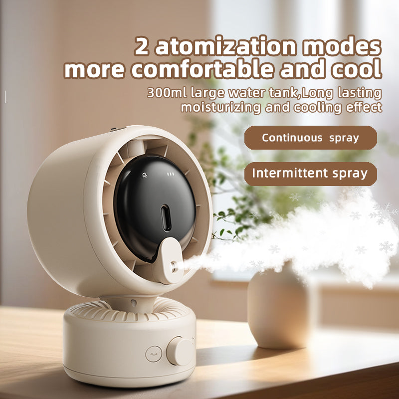 [In Stock] Humidifying Atomization Automatic Oscillating Desktop Air Circulation Fan
