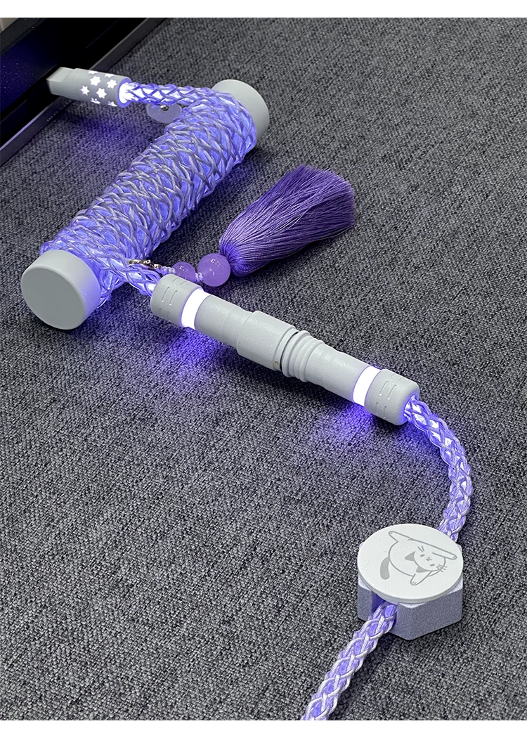 [In Stock] Lazy Cat USB-C RGB Aviator Handmade Coiled Cable